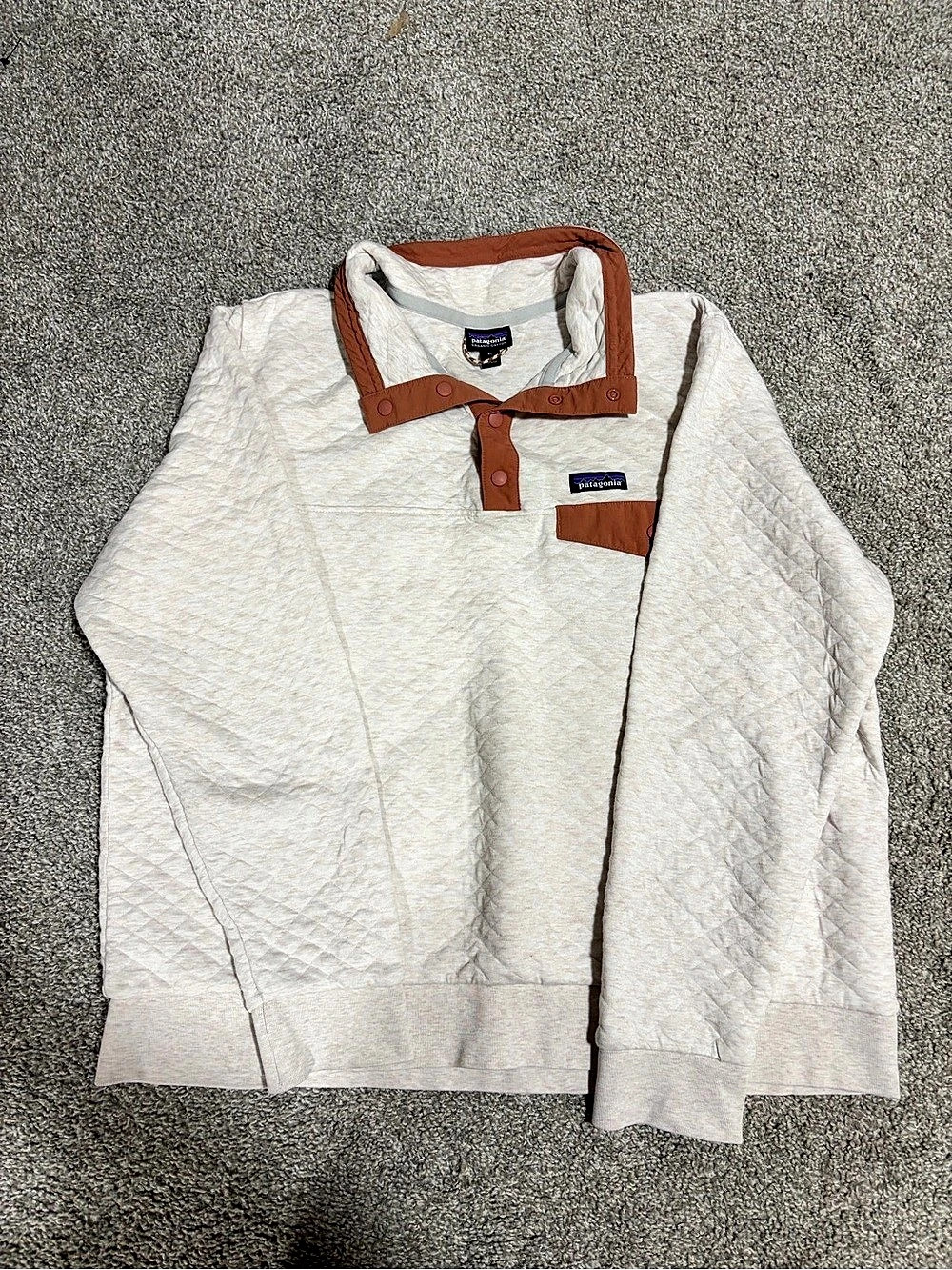 Patagonia Organic Cotton Quilt Snap-T Pullover Cream XL